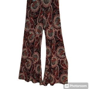 Veronica M Paisley Wide Leg Pants Sz-M